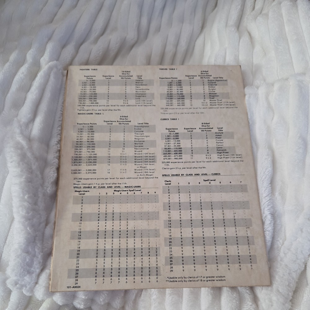 Dungeon Masters Screen "For Advanced D&D Game" - TSR Games (1981)