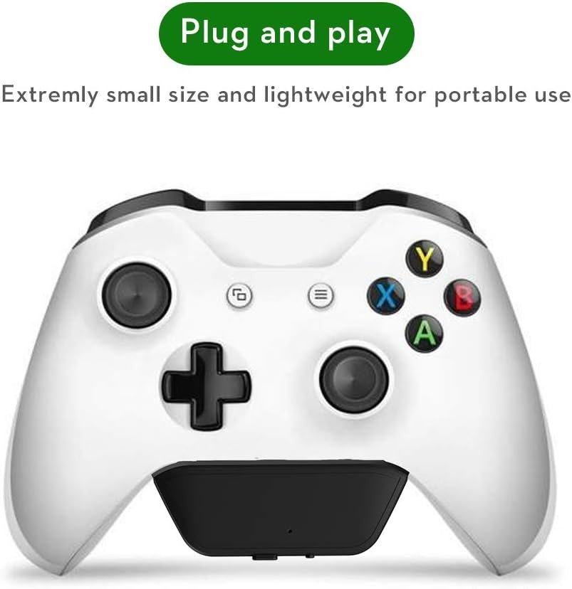 Uberwith Bluetooth Transmitter Dongle for Xbox Controllers - Stereo Black