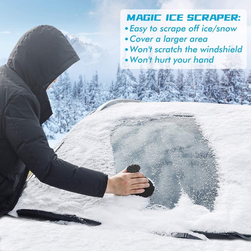 Cone and Round Ice Scraper Set for Windshield - Perfect Winter Car Tools