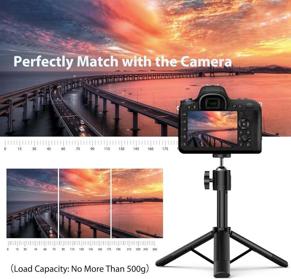 Webcam Tripod, Professional Webcam Mini Tripod, Adjustable Heights with 360° ...