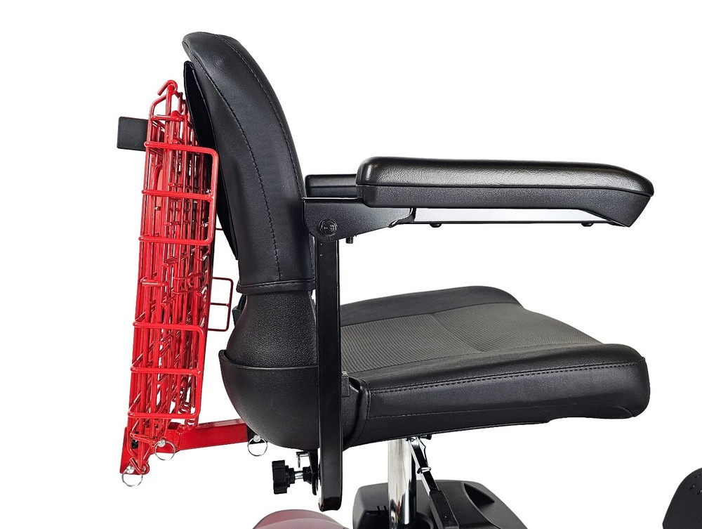 Foldable Folding Scooter Rear Basket for Pride Mobility Scooters: RED