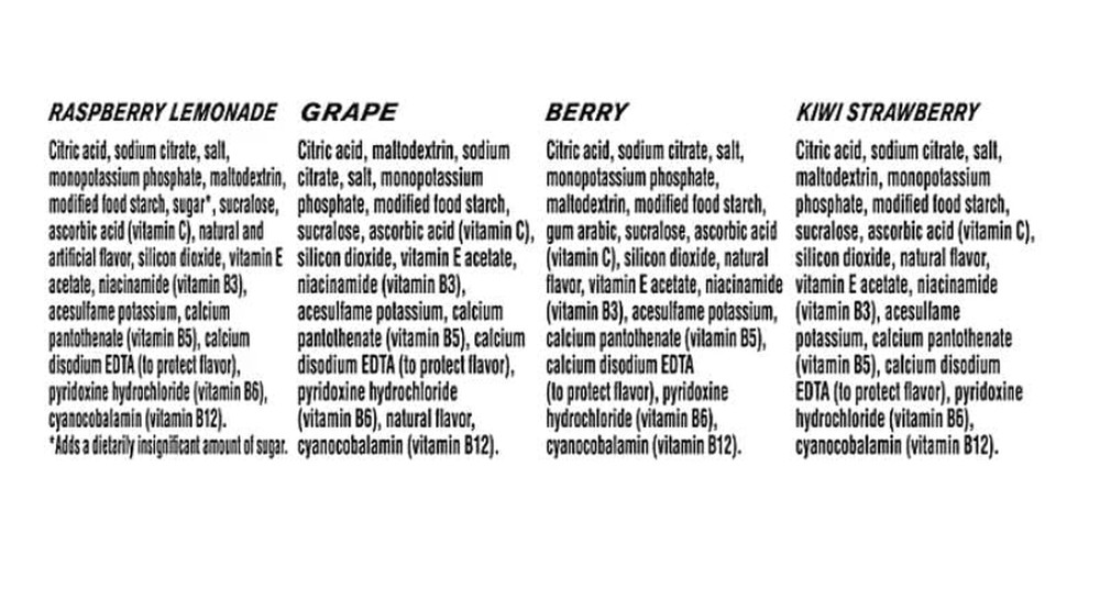 Propel Powder Packets Electrolyte Hydration - Zero Sugar - Electrolyte Water ...