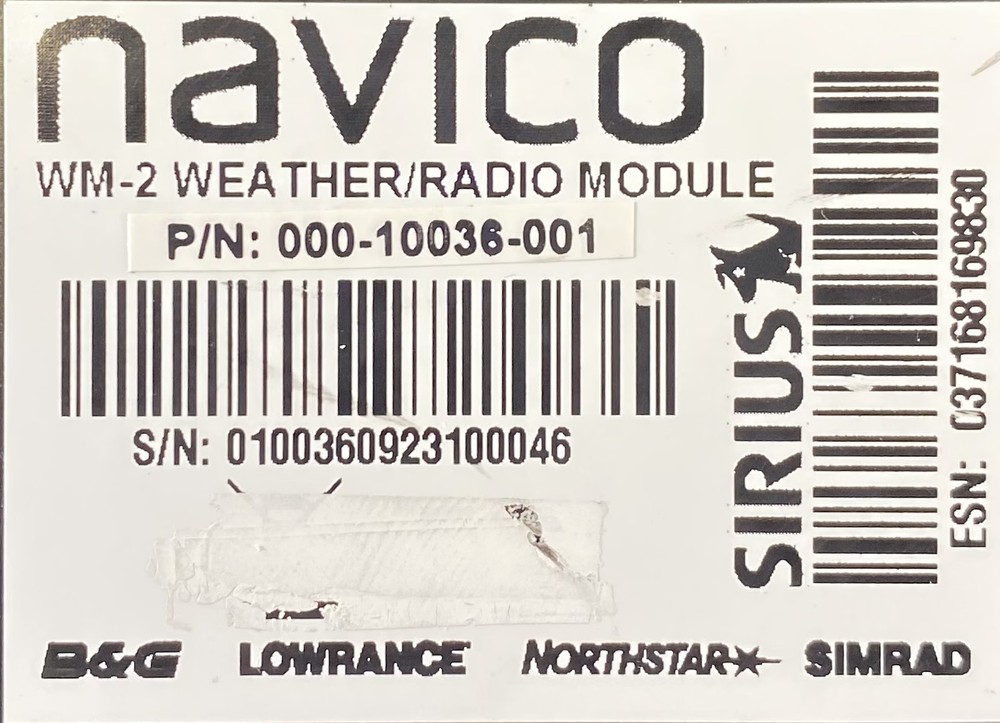 Simrad WM-2 Weather Module & Sirius Satellite Radio w/Cables~ Partially Active*