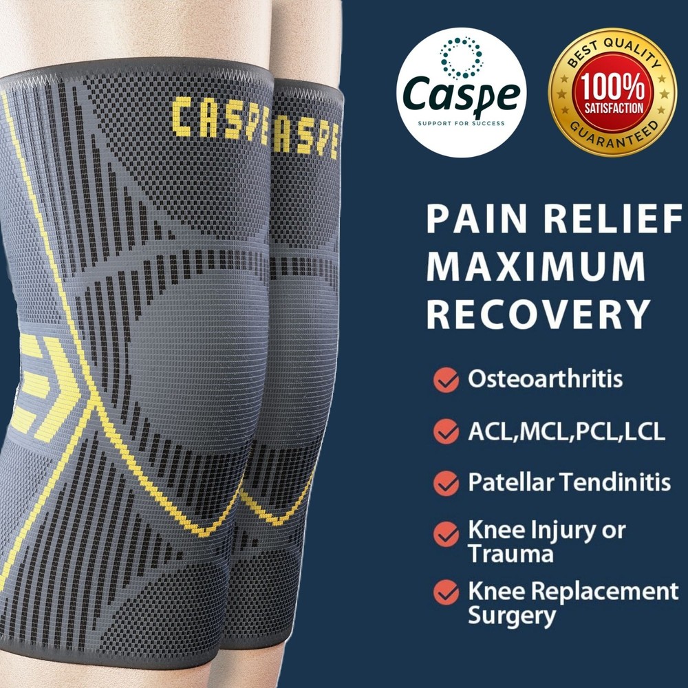 2 Pack Knee Sleeve Compression Brace Support Sport Joint Pain Arthritis Relief