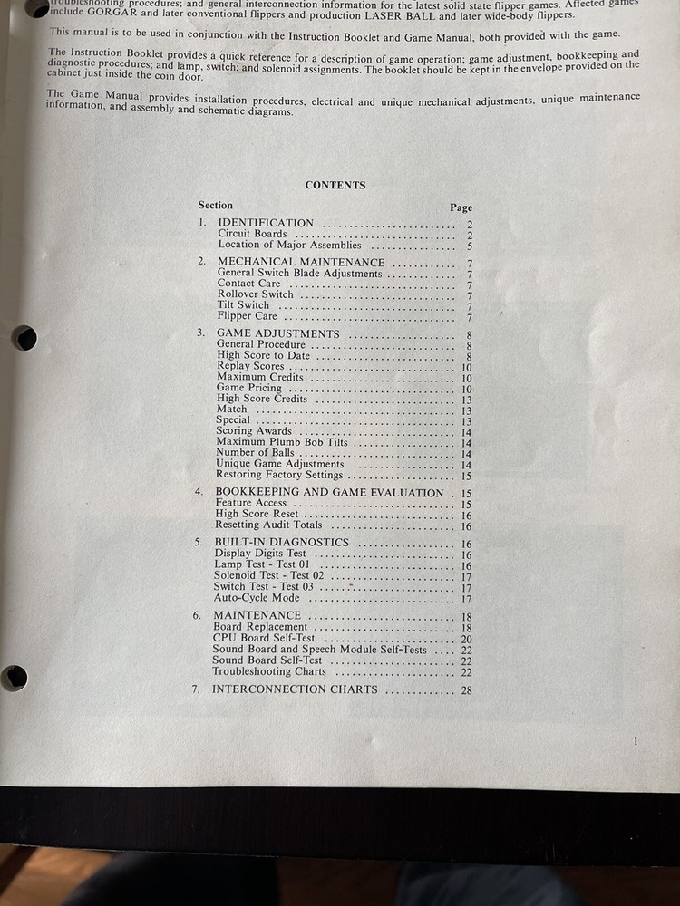 William’s Pinball Solid State Flipper Maintenance Manual 1979 Original