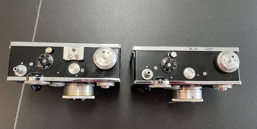 2 Argus C3 35mm Cameras + Argus Partial Flash + Argus Lens Filter + Pentax Flash