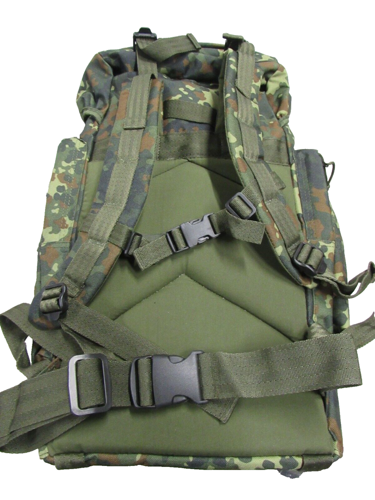 STURM Mil-Tec German Flecktarn Camo Pattern Combat Pack Rucksack with Straps