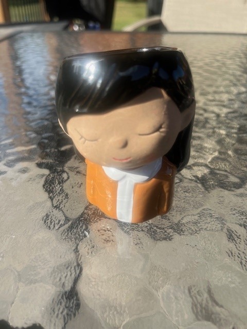 Ceramic Head Girl Planter