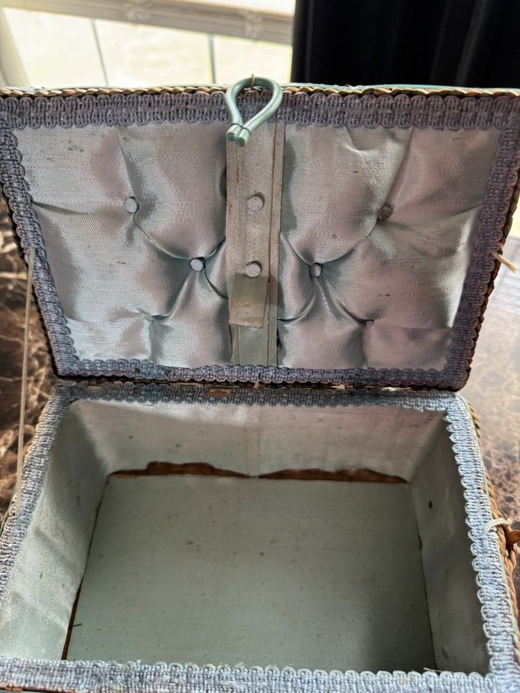 Antique Vintage Sewing Basket Box