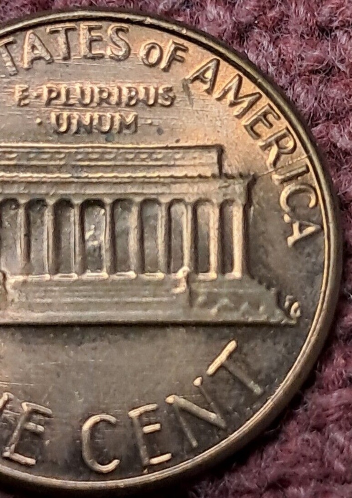1982 lincoln cent reverse diecrack