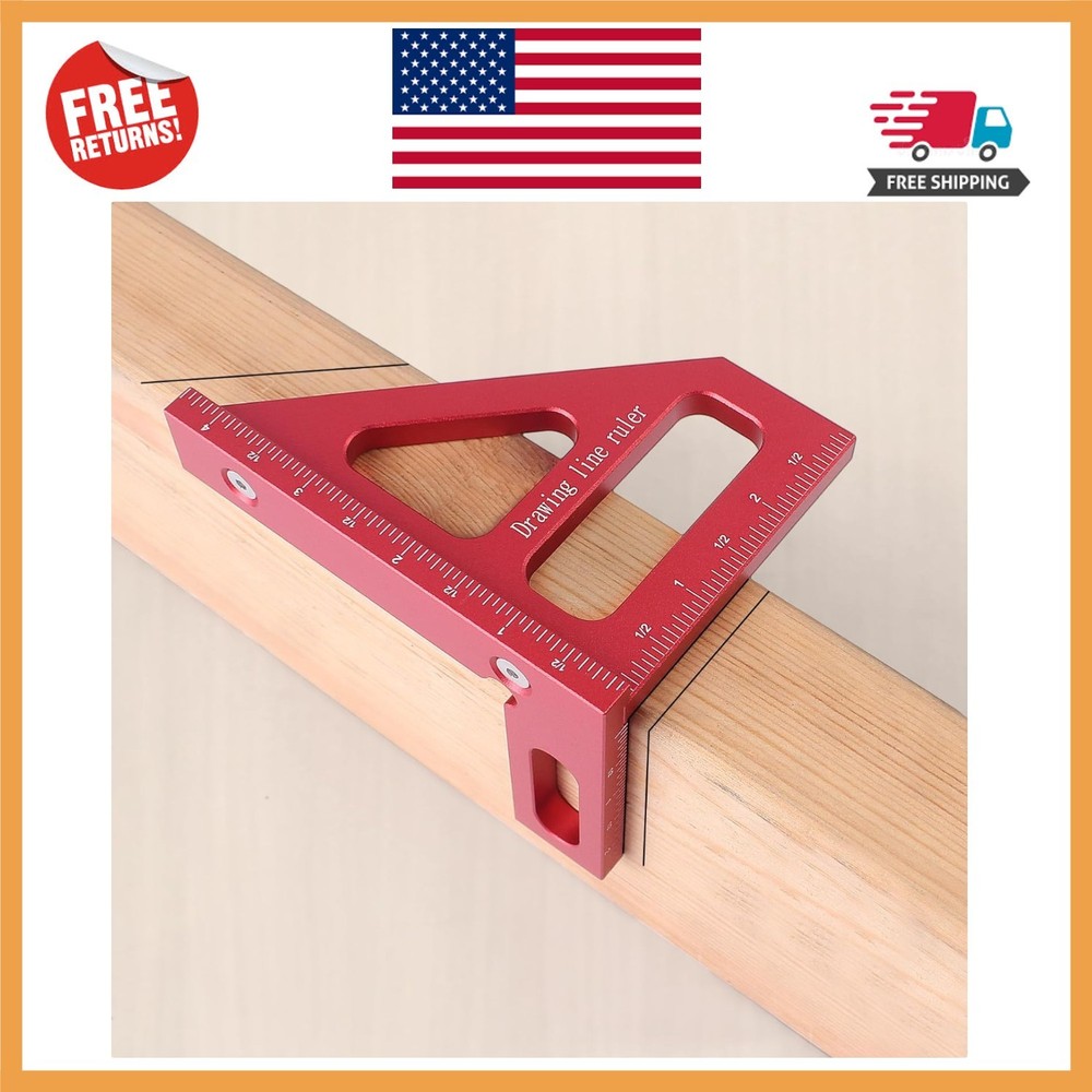 Versatile Multi-Angle Measuring Ruler - Essential Tool for DIY and Engineering