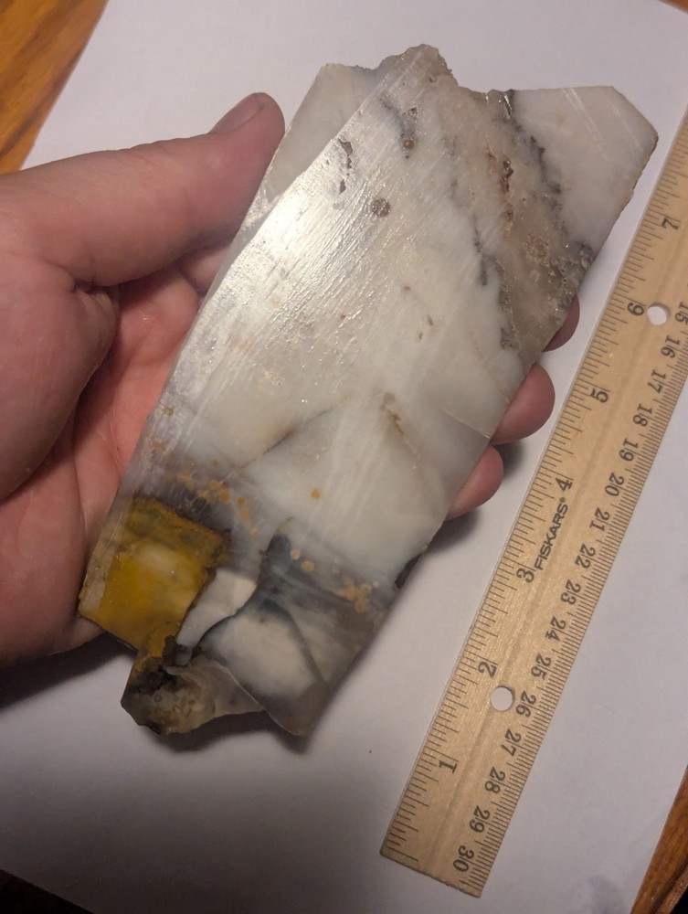 Large White Coconut Agate Jasper Stone Slab