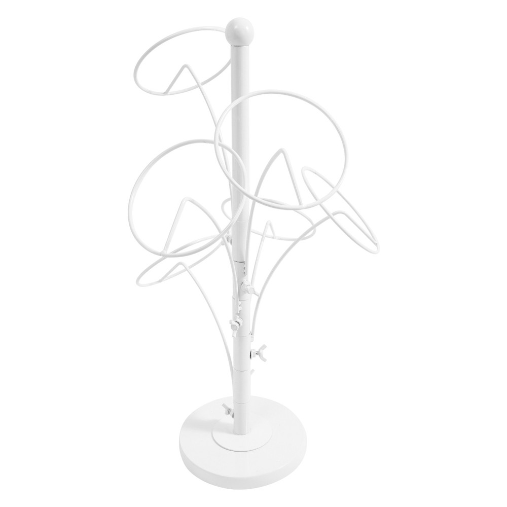 Modern Hat Stand 6 Hooks Hat Storage Display Holder Adjustable Height Hat Rack