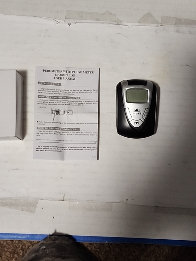 New MOVE Pedometer with Pulse Meter DP-898 PULSE; NIB with USER MANUAL; TESTED