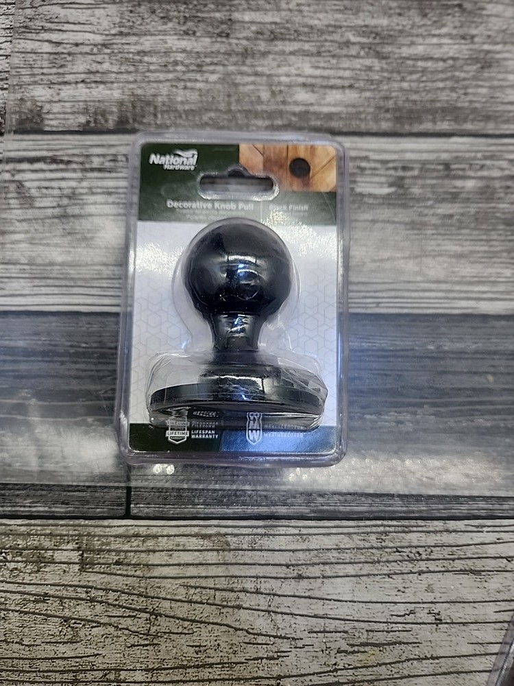 National Hardware Decorative Knob in Black 2Pack [132]