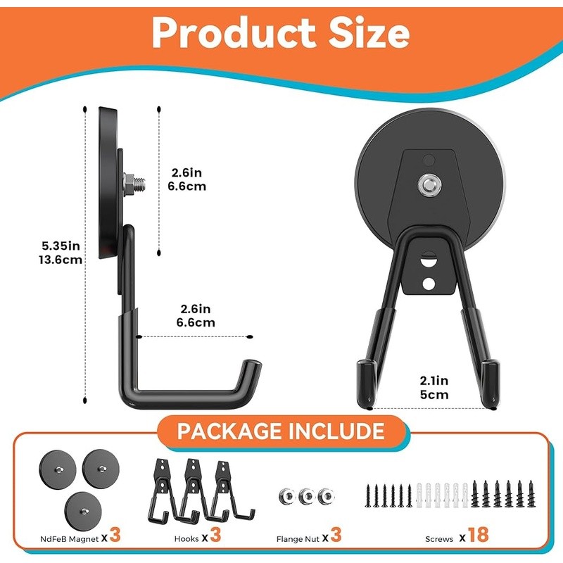 Heavy Duty Magnetic Hooks Storage Organizer Garage Kitchen Workshop Tools New