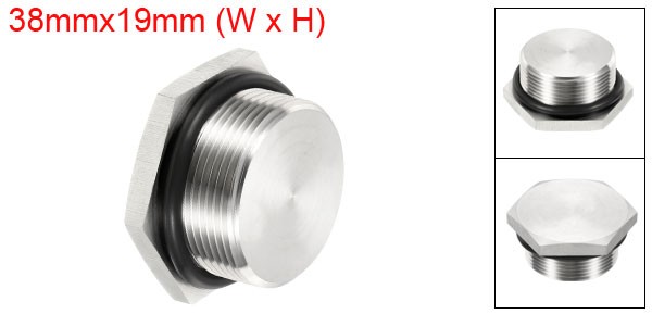 M32x1.5 Male Plug Stainless Steel Thread Hex Head Socket Solid Pipe Fitting