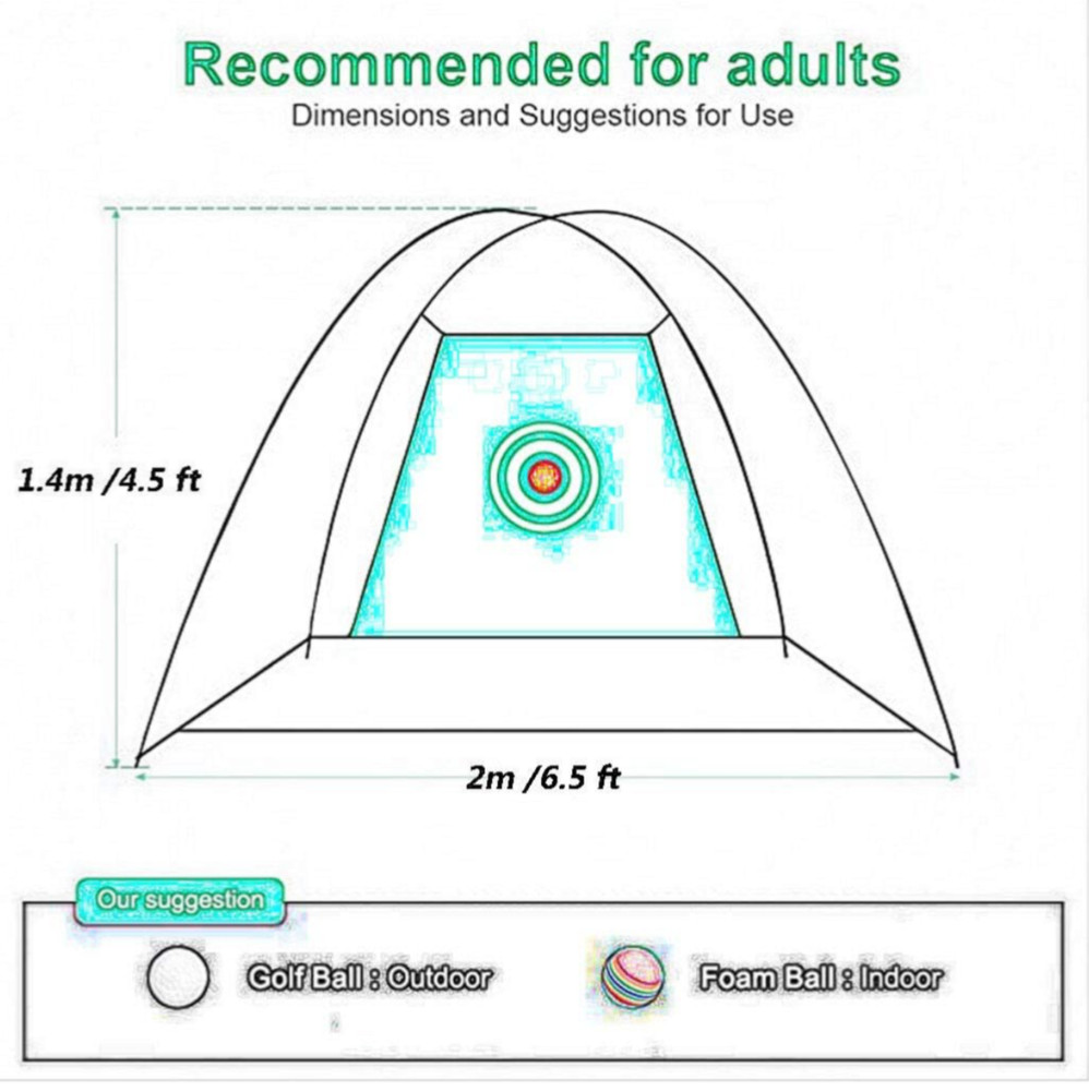 Golf Practice Net 7ftx5ft Golf Hitting Aids Backyard Driving Chipping Swing