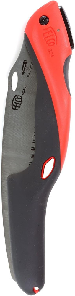604 Folding Pruning Saw –Curved Pull-Stroke Saw for Tree Trimming & Elevated Cut