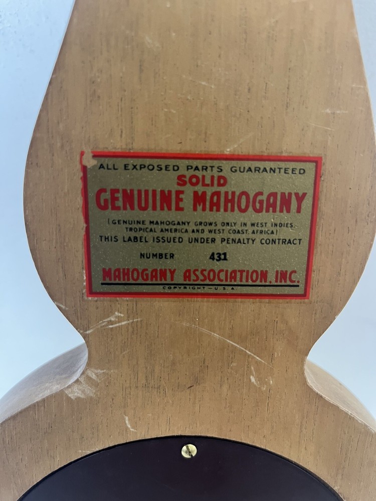 - Wall Mounted Genuine Mahogany Thermometer Barometer Hygrometer Untested
