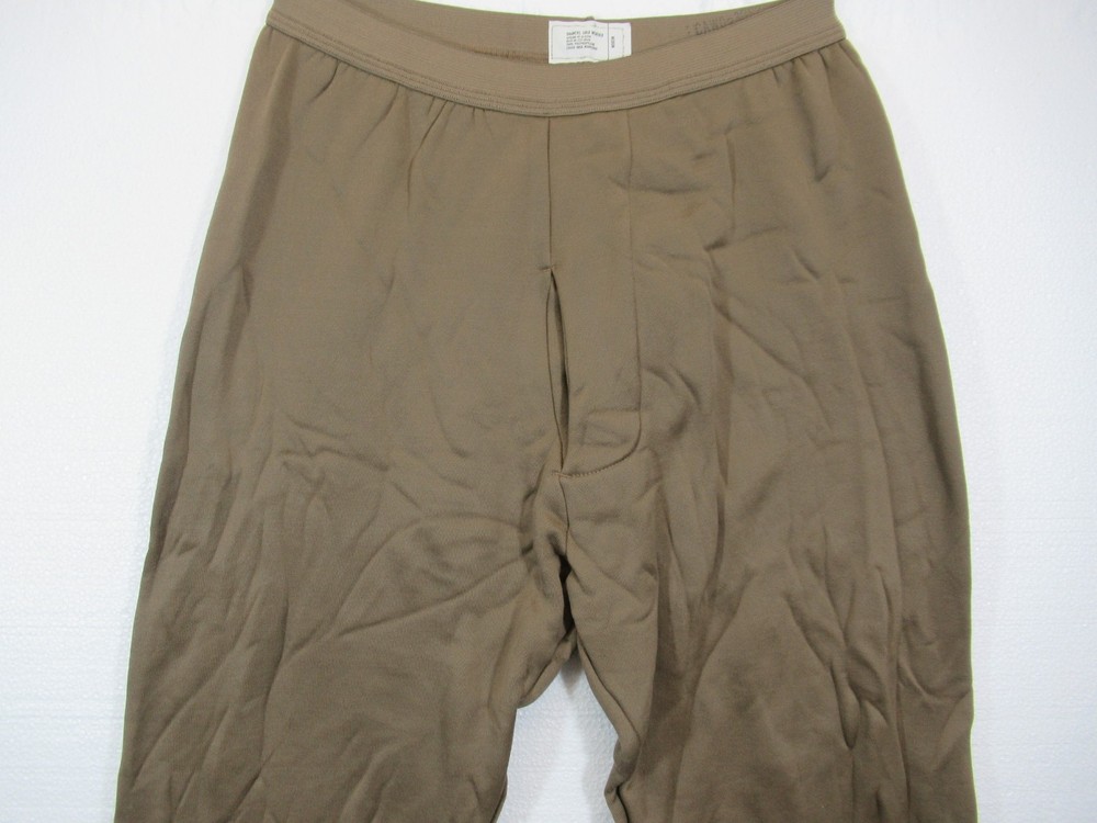 US Military Cold Weather Drawers Base Layer Pants Medium Brown Polypropylene