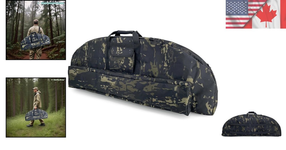 Soft Compound Bow Case - Lightweight, Waterproof, Camo Design 44"x16"