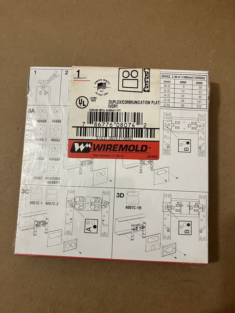 Wiremold V4048BF Raceway and Raceway Boxes