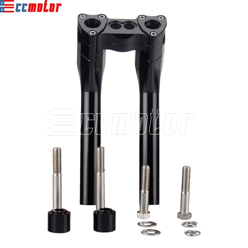 Club Style 1 1/8" Handlebar Riser 10" 11" Pullback Rise For Harley Dyna Softail