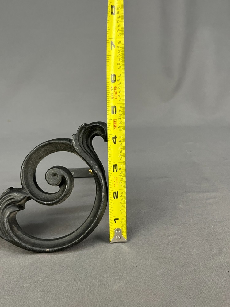 6 (3 Pairs) Cast Iron Scroll 7 3/4" Adjustable Drape Curtain Tie Hold Backs