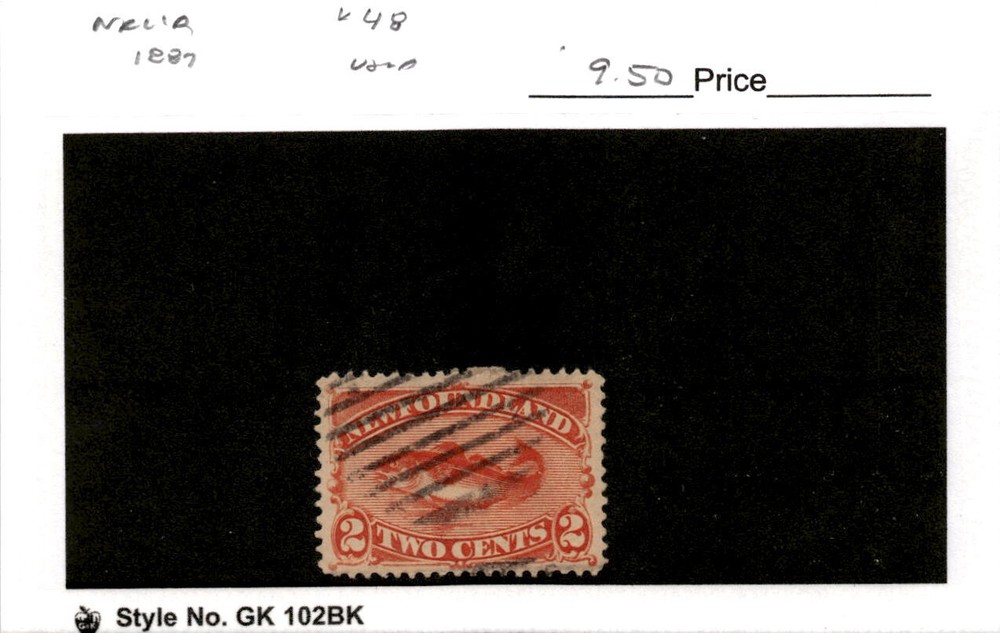 Newfoundland, Postage Stamp, #48 Used, 1887 Codfish (AH)
