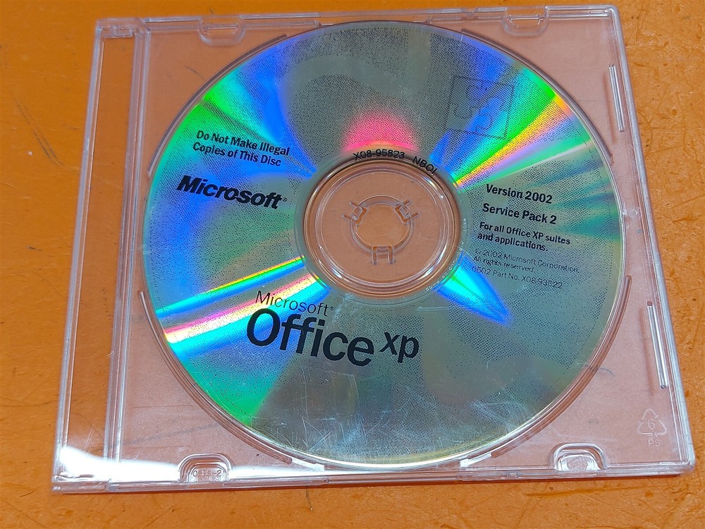 ⭐️⭐️⭐️⭐️⭐️ PC Software CD Disc Microsoft Office XP Version 2002 Service Pack 2