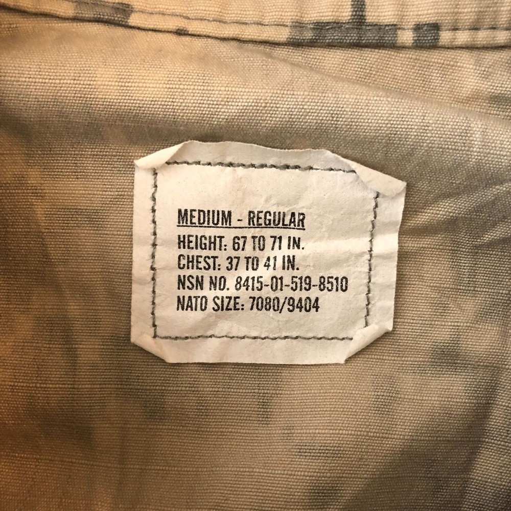 US Army Military Combat Uniform Coat Camo Medium Regular
