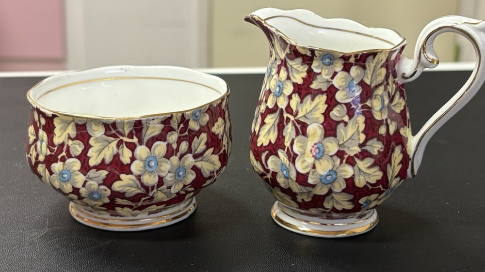 Royal Albert Royal Brocade Cream & Sugar