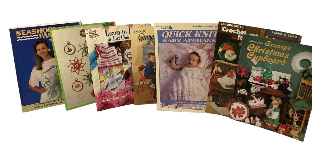 6 Knit And Crochet Patterns Books Various Designs