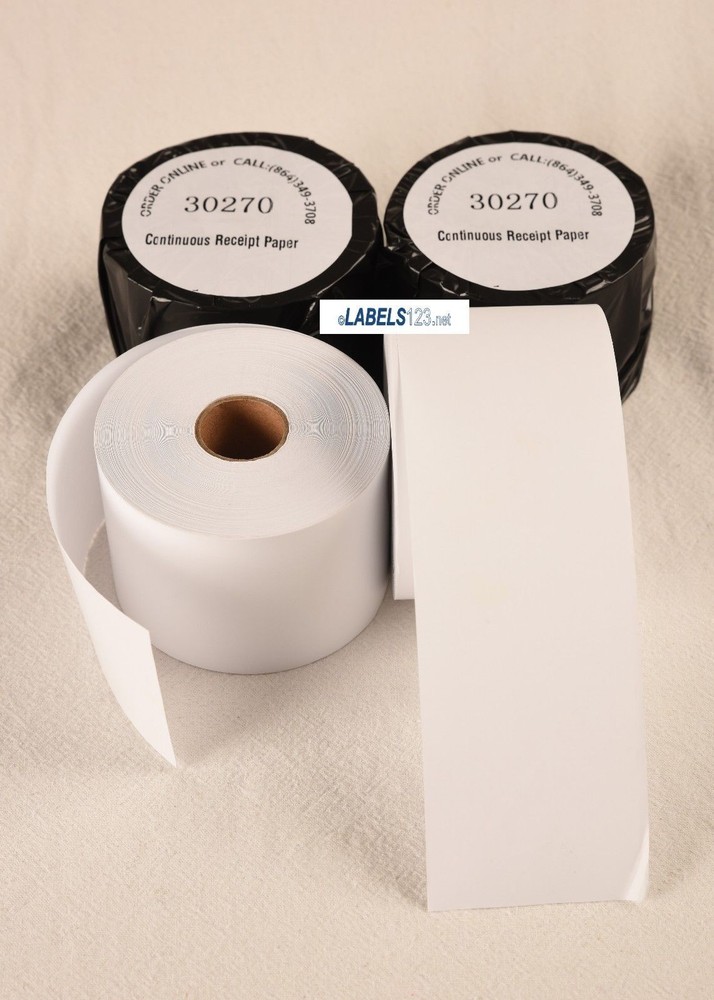 Compatible Dymo 30270 Continuous Receipt Paper Rolls