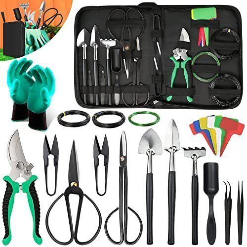 Bonsai Tools Set - 24 PCS Bonsai Tree Tool Kit for Beginners, Bonsai Tree