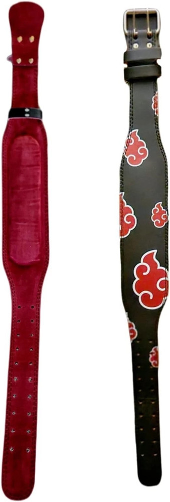 Anime Red Cloud Leather Lifting belt