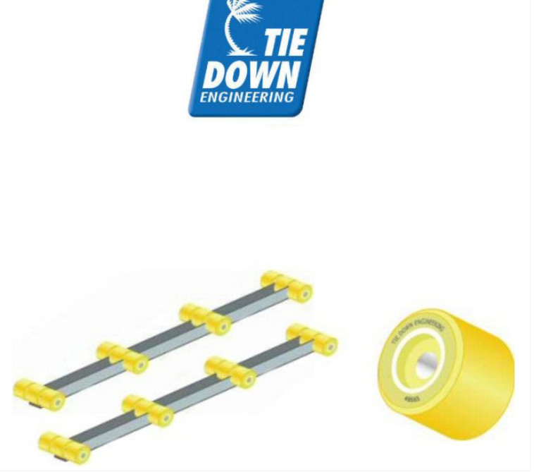 Tie Down 4 ft Poly-Roller Bunk Assembly Pair – Galvanized Boat Trailer Rollers