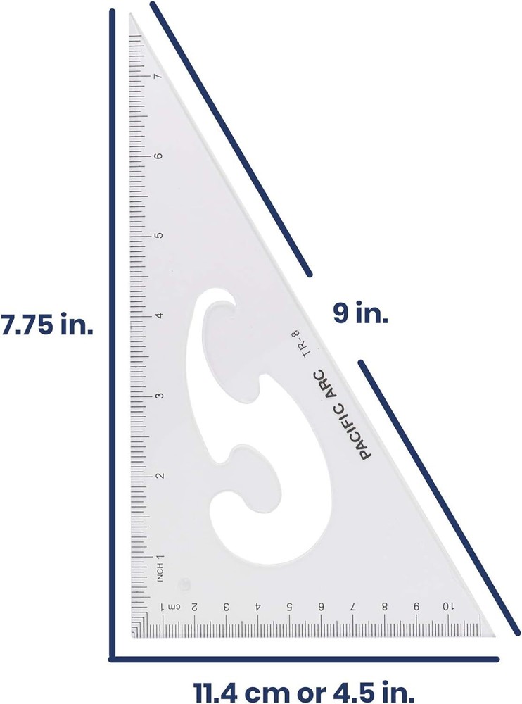 Pacific Arc Triangle Set 8 Inch 30/60 & 45/90