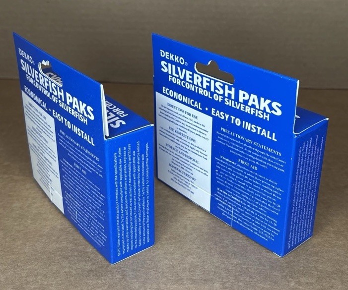 2 Boxes Dekko Silverfish Paks Control Deter Prevent Silverfish 48 Total