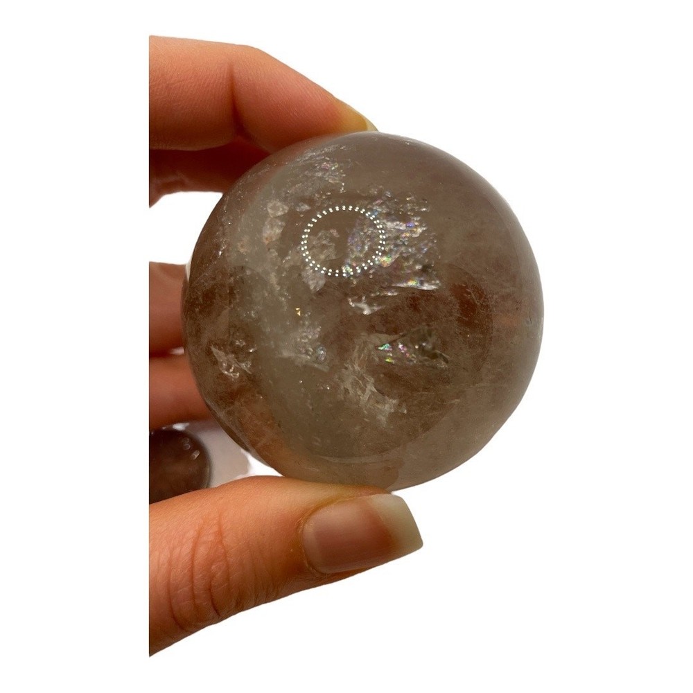 Smoky Quartz Sphere with Rainbows
