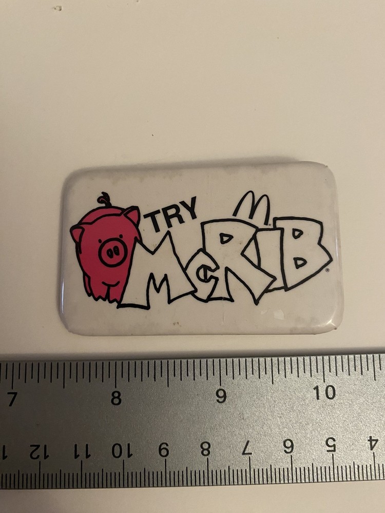McDonald’s Try McRib Pin Back Button P114