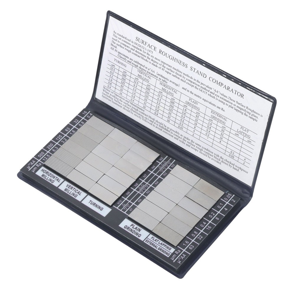 30Pcs Surface Roughness Comparator measure six processing methods Ra0.05-12.5mm