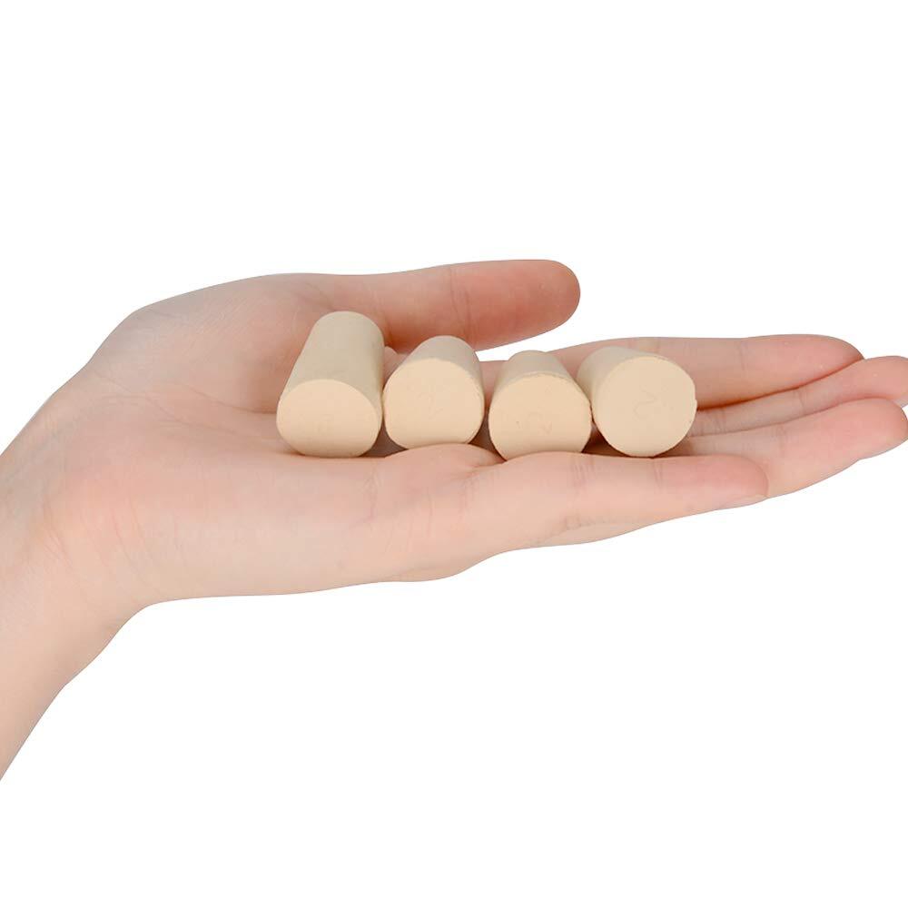 10PCS Solid Rubber Stoppers #2 White Tapered Lab Seal Plugs