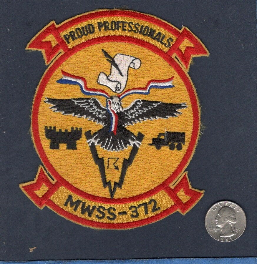 MWSS-372 USMC Marine Corps Aviation Wing Support Squadron Patch