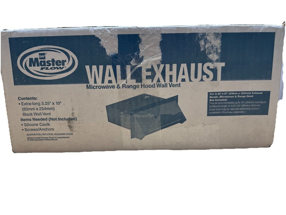 GAF Master Flow 3.25inx10in Rectangular Appliance Wall Vent