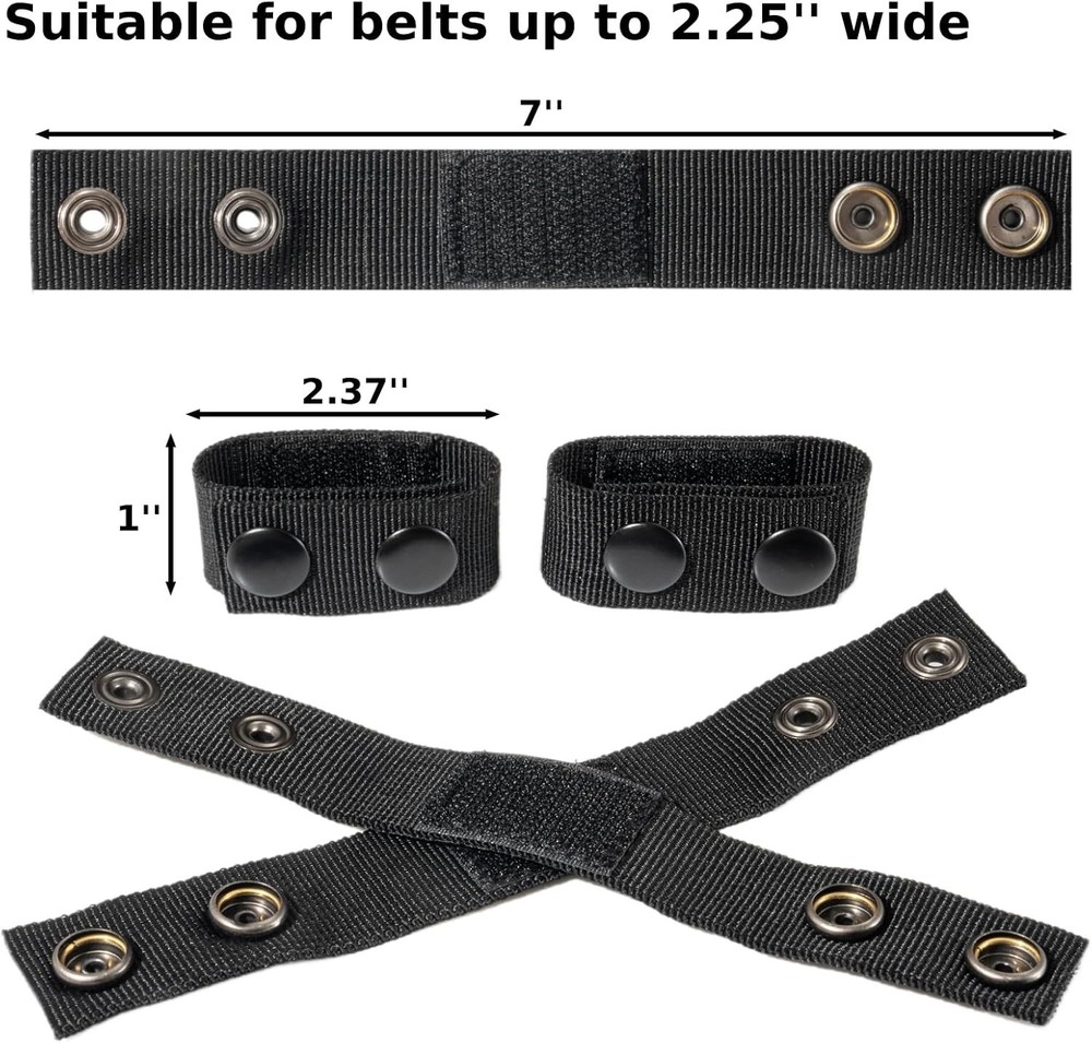 Multi-Functional Tactical Belt Loop Keepers - Snaps for Professionals, Pack of 4