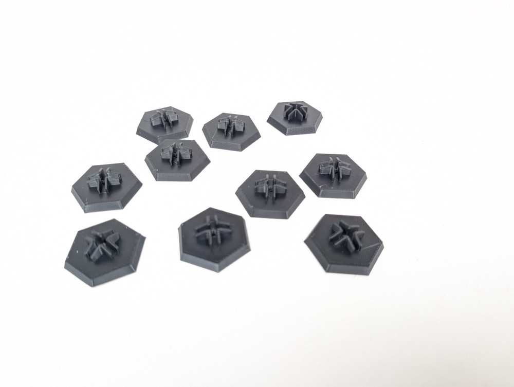 Battletech Alpha Strike Tree Bases 30mm Hex Base x10