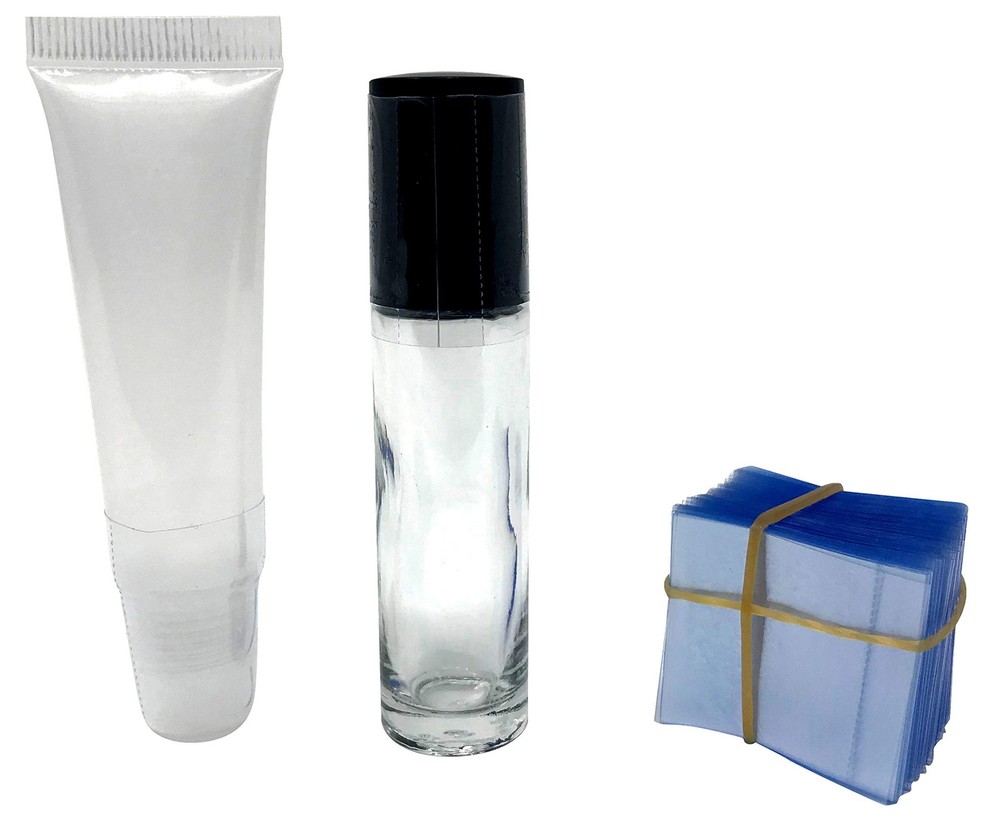 Clear Perforated Shrink Bands for Lip Gloss Tubes (250 Pack)