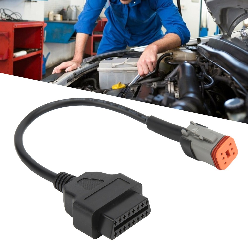 Motorcycle OBD2 6 Pin Diagnostic Adapter Efficient Fuel Efficiency For Safe UJRW